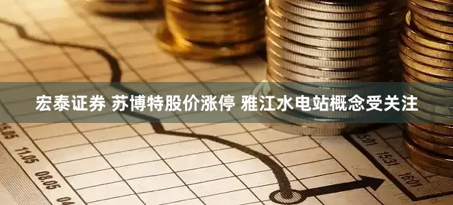 宏泰证券 苏博特股价涨停 雅江水电站概念受关注
