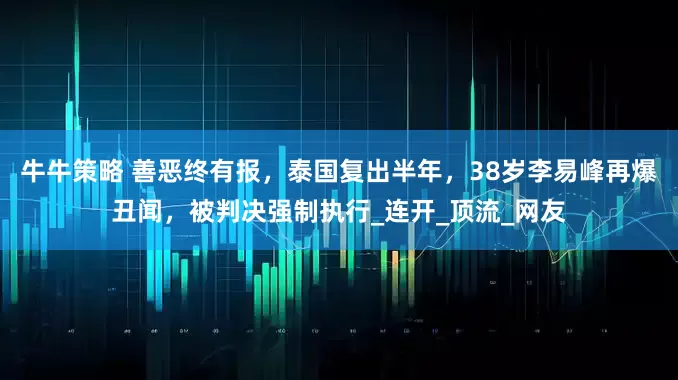 牛牛策略 善恶终有报，泰国复出半年，38岁李易峰再爆丑闻，被判决强制执行_连开_顶流_网友